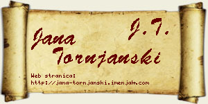 Jana Tornjanski vizit kartica